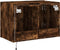 vidaXL - Tv-wandmeubel - met - LED-verlichting - 60x35x41 - cm - gerookt - eiken