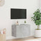 vidaXL - Tv-wandmeubel - met - LED-verlichting - 60x35x41 - cm - betongrijs