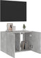 vidaXL - Tv-wandmeubel - met - LED-verlichting - 60x35x41 - cm - betongrijs