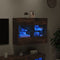 vidaXL - Tv-wandmeubel - met - LED-verlichting - 78,5x30x60,5 - cm - gerookt - eiken