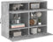 vidaXL - Tv-wandmeubel - met - LED-verlichting - 78,5x30x60,5 - cm - betongrijs
