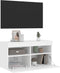 vidaXL - Tv-wandmeubel - met - LED-verlichting - 80x30x40 - cm - wit