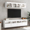 vidaXL - Tv-wandmeubel - met - LED-verlichting - 80x30x40 - cm - wit