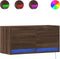 vidaXL - Tv-wandmeubel - met - LED-verlichting - 80x31x35 - cm - bruin - eikenkleur
