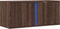 vidaXL - Tv-wandmeubel - met - LED-verlichting - 80x31x35 - cm - bruin - eikenkleur