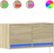 vidaXL - Tv-wandmeubel - met - LED-verlichting - 80x31x35 - cm - sonoma - eikenkleur