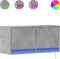 vidaXL - Tv-wandmeubel - met - LED-verlichting - 80x31x35 - cm - betongrijs