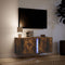 vidaXL - Tv-wandmeubel - met - LED-verlichting - 80x31x35 - cm - gerookt - eiken