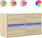 vidaXL - Tv-wandmeubel - met - LED-verlichting - 80x31x45 - cm - sonoma - eikenkleur