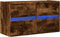 vidaXL - Tv-wandmeubel - met - LED-verlichting - 80x31x45 - cm - gerookt - eiken