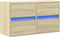 vidaXL - Tv-wandmeubel - met - LED-verlichting - 80x31x45 - cm - sonoma - eikenkleur