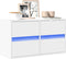 vidaXL - Tv-wandmeubel - met - LED-verlichting - 80x31x45 - cm - wit