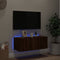 vidaXL - Tv-wandmeubel - met - LED-verlichting - 80x35x31 - cm - bruin - eikenkleur