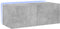 vidaXL - Tv-wandmeubel - met - LED-verlichting - 80x35x31 - cm - betongrijs