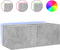 vidaXL - Tv-wandmeubel - met - LED-verlichting - 80x35x31 - cm - betongrijs