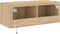vidaXL - Tv-wandmeubel - met - LED-verlichting - 80x35x31 - cm - sonoma - eikenkleur