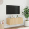 vidaXL - Tv-wandmeubel - met - LED-verlichting - 80x35x31 - cm - sonoma - eikenkleur