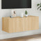 vidaXL - Tv-wandmeubel - met - LED-verlichting - 80x35x31 - cm - sonoma - eikenkleur