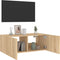 vidaXL - Tv-wandmeubel - met - LED-verlichting - 80x35x31 - cm - sonoma - eikenkleur