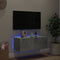 vidaXL - Tv-wandmeubel - met - LED-verlichting - 80x35x31 - cm - betongrijs