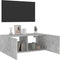 vidaXL - Tv-wandmeubel - met - LED-verlichting - 80x35x31 - cm - betongrijs