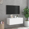 vidaXL - Tv-wandmeubel - met - LED-verlichting - 80x35x31 - cm - wit