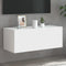 vidaXL - Tv-wandmeubel - met - LED-verlichting - 80x35x31 - cm - wit