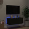 vidaXL - Tv-wandmeubel - met - LED-verlichting - 80x35x31 - cm - zwart