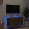 vidaXL - Tv-wandmeubel - met - LED-verlichting - 80x35x41 - cm - bruin - eikenkleur