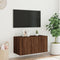 vidaXL - Tv-wandmeubel - met - LED-verlichting - 80x35x41 - cm - bruin - eikenkleur