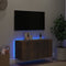 vidaXL - Tv-wandmeubel - met - LED-verlichting - 80x35x41 - cm - gerookt - eiken