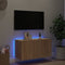 vidaXL - Tv-wandmeubel - met - LED-verlichting - 80x35x41 - cm - sonoma - eikenkleur