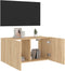 vidaXL - Tv-wandmeubel - met - LED-verlichting - 80x35x41 - cm - sonoma - eikenkleur