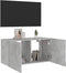 vidaXL - Tv-wandmeubel - met - LED-verlichting - 80x35x41 - cm - betongrijs