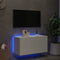 vidaXL - Tv-wandmeubel - met - LED-verlichting - 80x35x41 - cm - wit