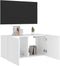 vidaXL - Tv-wandmeubel - met - LED-verlichting - 80x35x41 - cm - wit