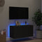 vidaXL - Tv-wandmeubel - met - LED-verlichting - 80x35x41 - cm - zwart