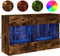 vidaXL - Tv-wandmeubel - met - LED-verlichting - 98,5x30x60,5 - cm - gerookt - eiken