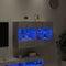 vidaXL - Tv-wandmeubel - met - LED-verlichting - 98,5x30x60,5 - cm - betongrijs