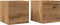 vidaXL - Tv-wandmeubelen - 2 - st - 30,5x30x30 - cm - artisanaal - eikenkleurig