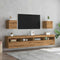 vidaXL - Tv-wandmeubelen - 2 - st - 30,5x30x30 - cm - artisanaal - eikenkleurig