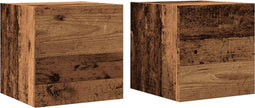 vidaXL - Tv-wandmeubelen - 2 - st - 30,5x30x30 - cm - oud - houtkleurig