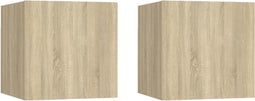 vidaXL - Tv-wandmeubelen - 2 - st - 30,5x30x30 - cm - sonoma - eikenkleurig