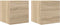 vidaXL - Tv-wandmeubelen - 2 - st - 30,5x30x30 - cm - sonoma - eikenkleurig