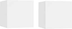 vidaXL - Tv-wandmeubelen - 2 - st - 30,5x30x30 - cm - wit