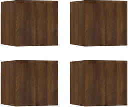 vidaXL - Tv-wandmeubelen - 4 - st - 30,5x30x30 - cm - bruin - eikenkleur