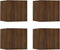 vidaXL - Tv-wandmeubelen - 4 - st - 30,5x30x30 - cm - bruin - eikenkleur
