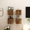 vidaXL - Tv-wandmeubelen - 4 - st - 30,5x30x30 - cm - gerookt - eikenkleurig