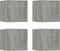 vidaXL - Tv-wandmeubelen - 4 - st - 30,5x30x30 - cm - grijs - sonoma - eikenkleurig
