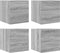 vidaXL - Tv-wandmeubelen - 4 - st - 30,5x30x30 - cm - grijs - sonoma - eikenkleurig